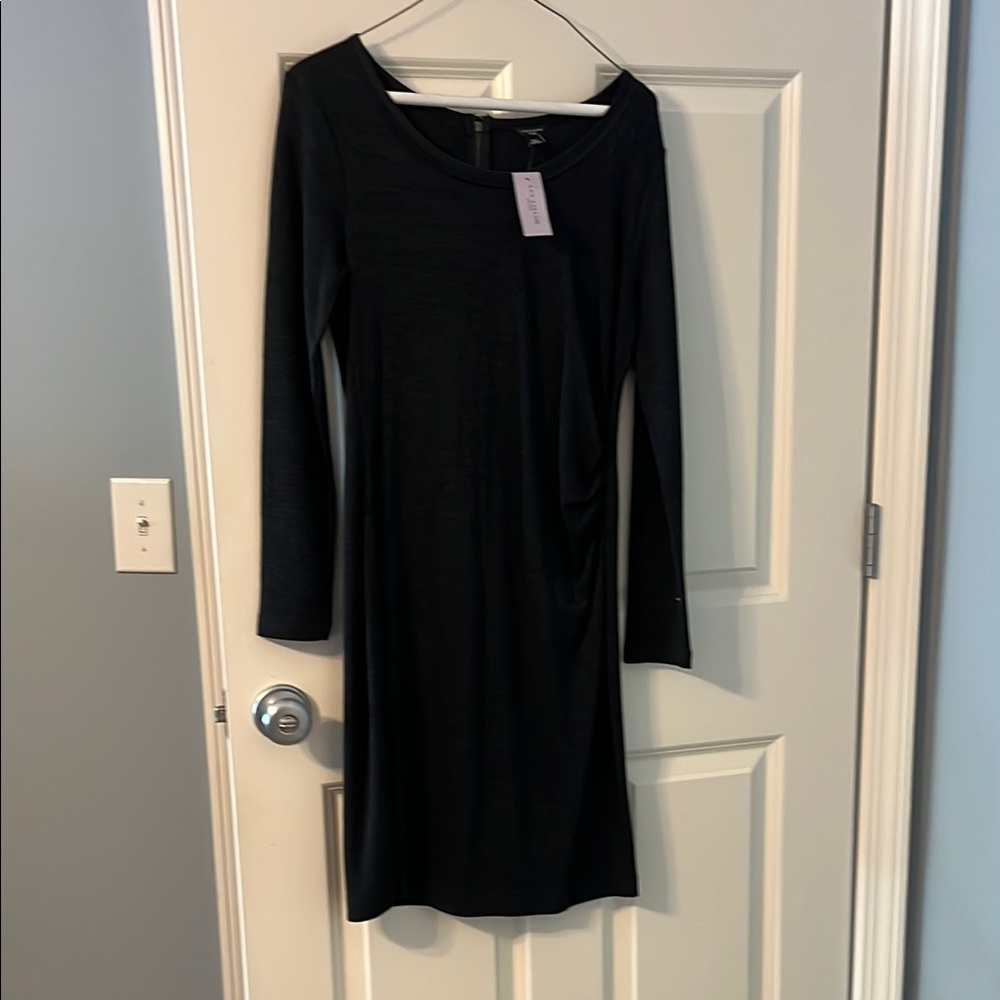 Ann Taylor Black Sheath Long Sleeve Dress